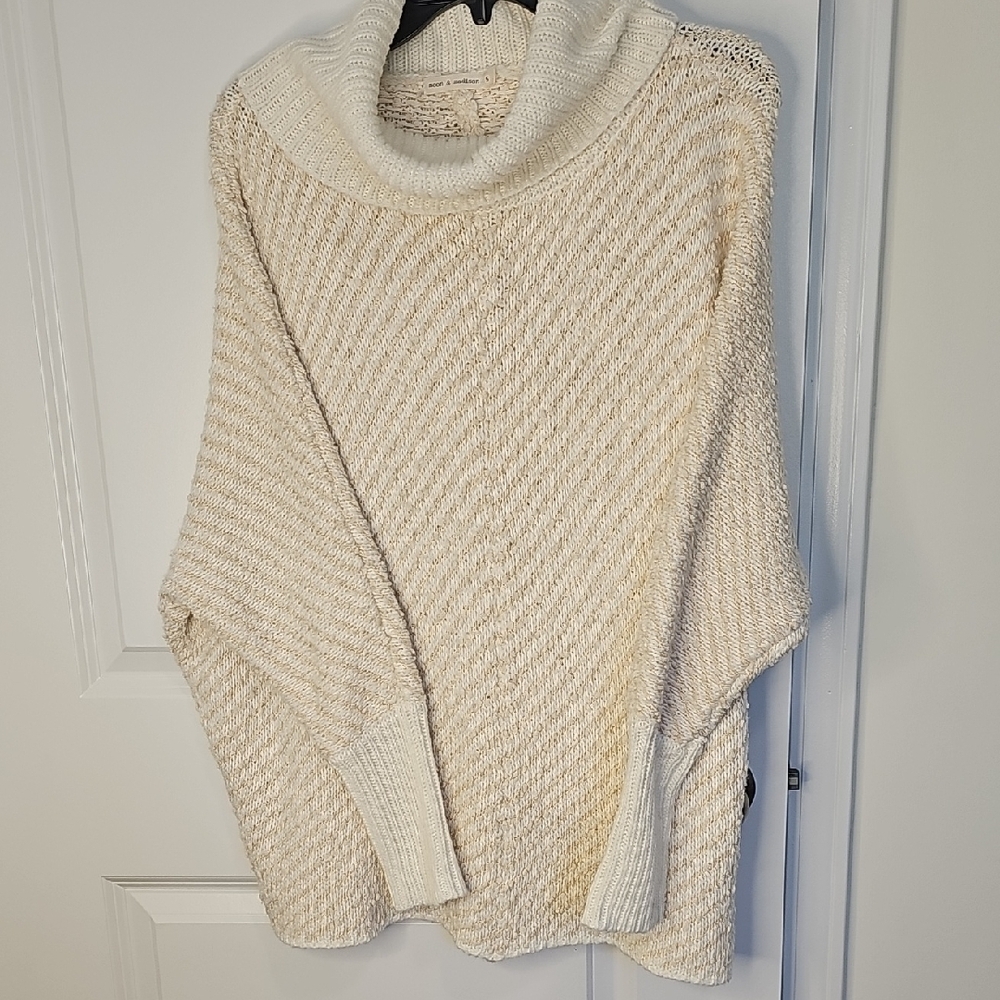 Moon & Madison Cream‎ Cowl Neck Sweater